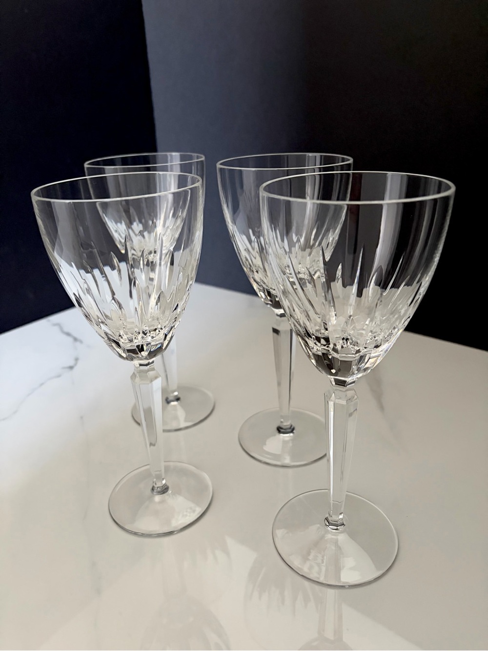SET of 4 Ariel Wine Water Glasses - Marquis by Waterford Crystal